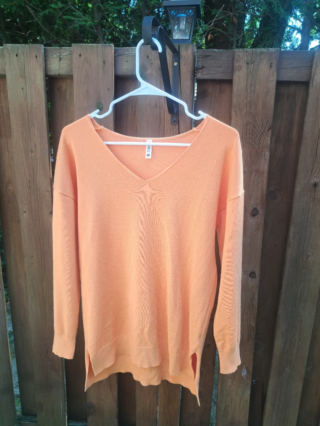 Tangerine V-Neck Sweater