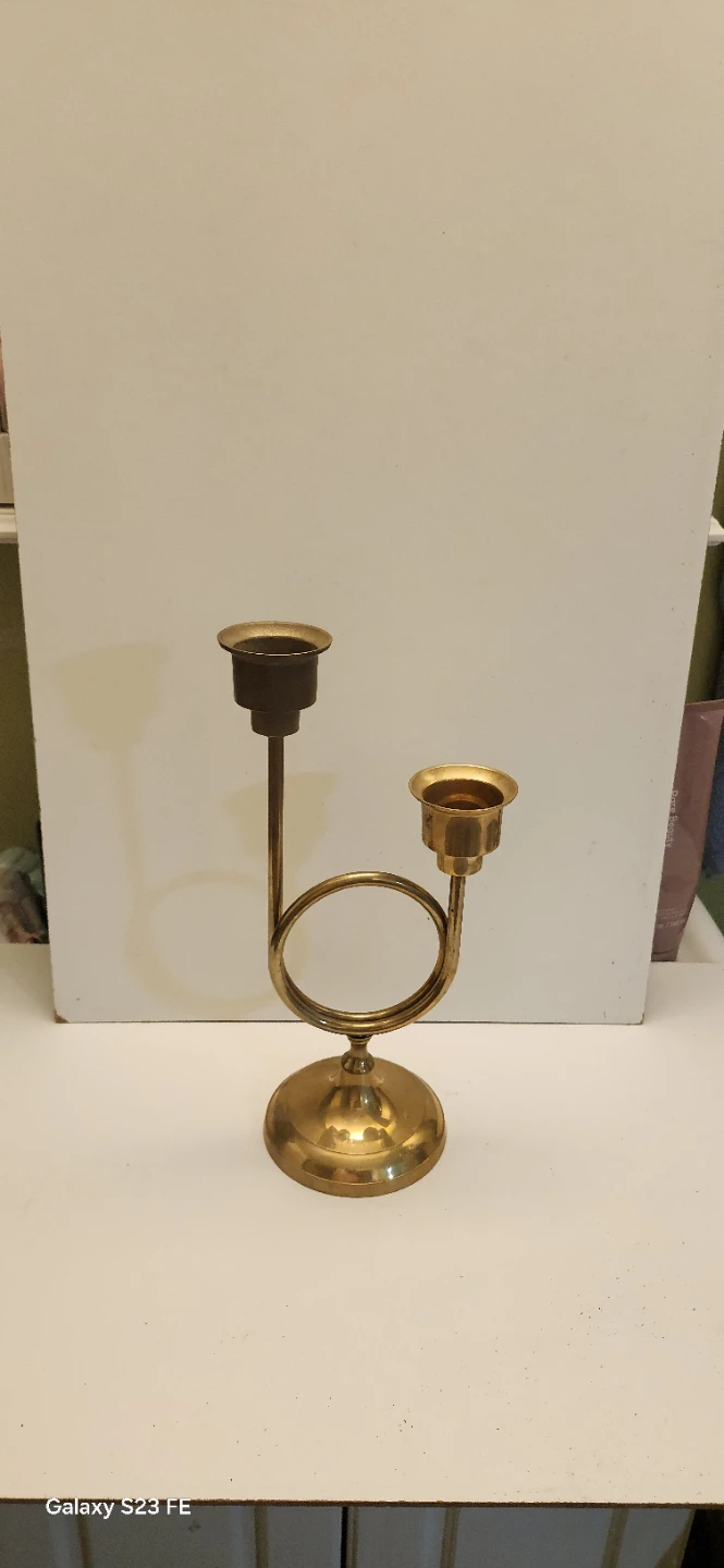 Brass 2-Candle Holder includes two candles - photo 4