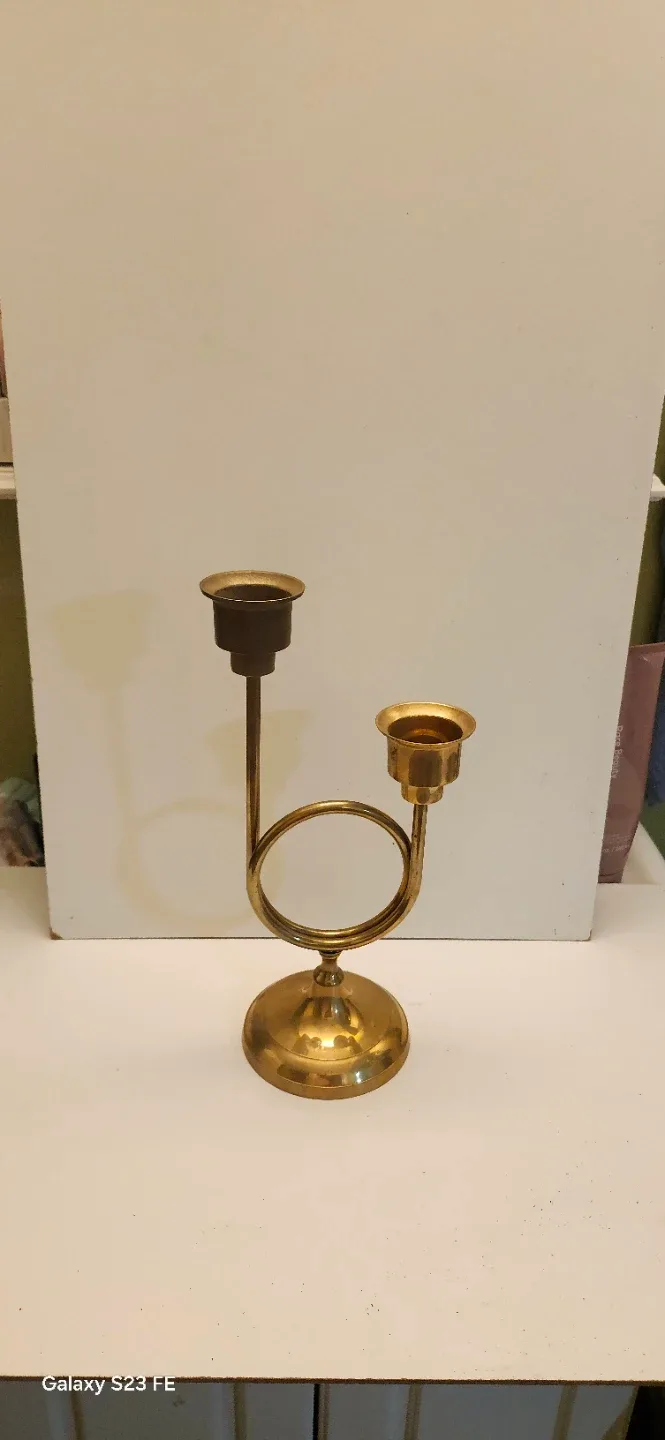 Brass 2-Candle Holder includes two candles - photo 4