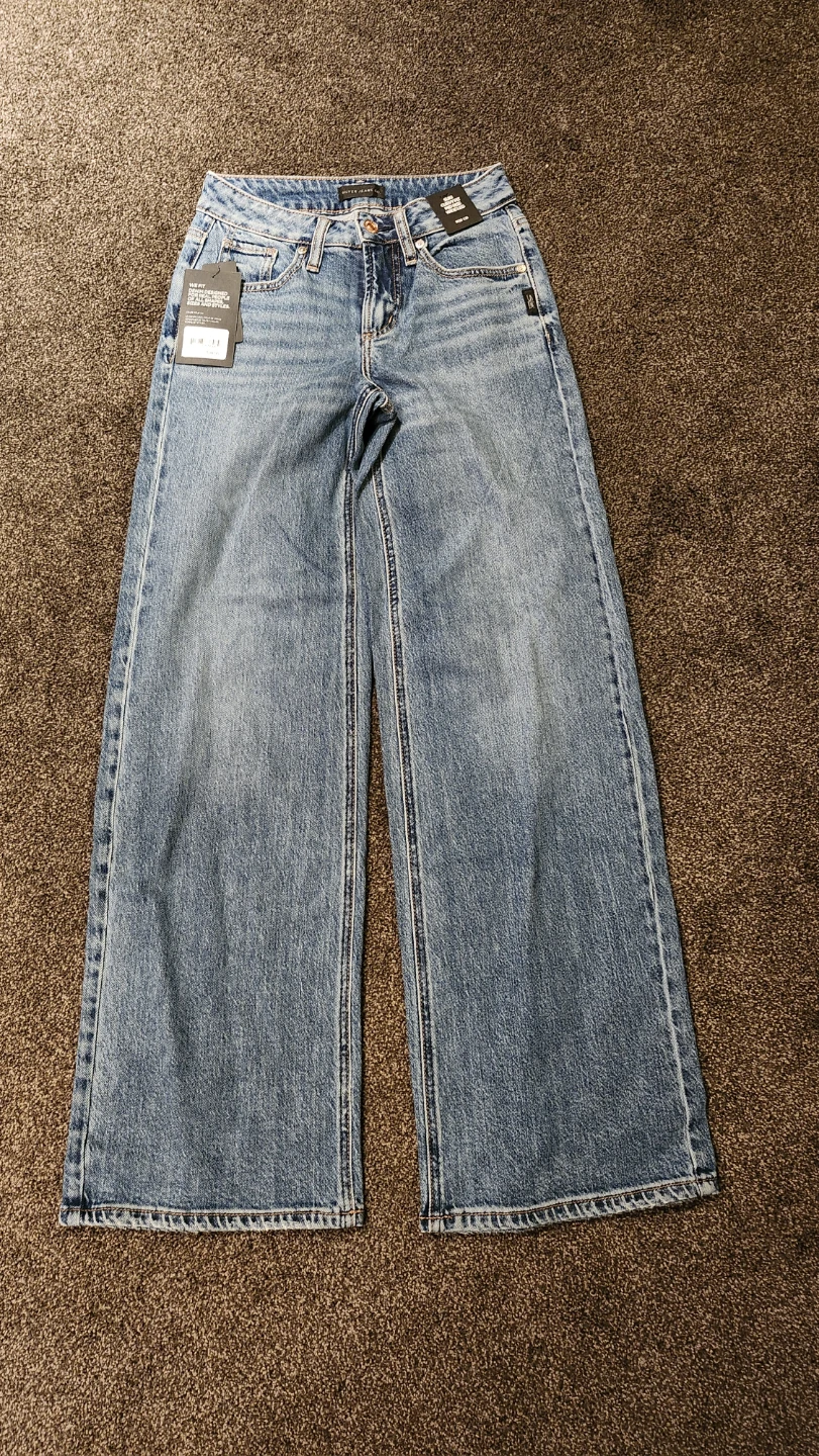 Silver Jeans Co. Women's SUKI Mid Rise Wide Leg Jeans - W22 L31