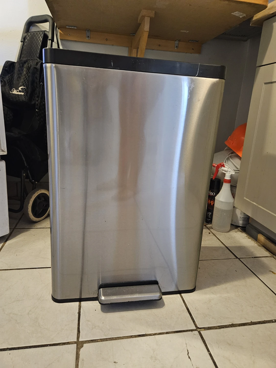 40L Stainless Steel Dual Compartment Step Trash Can