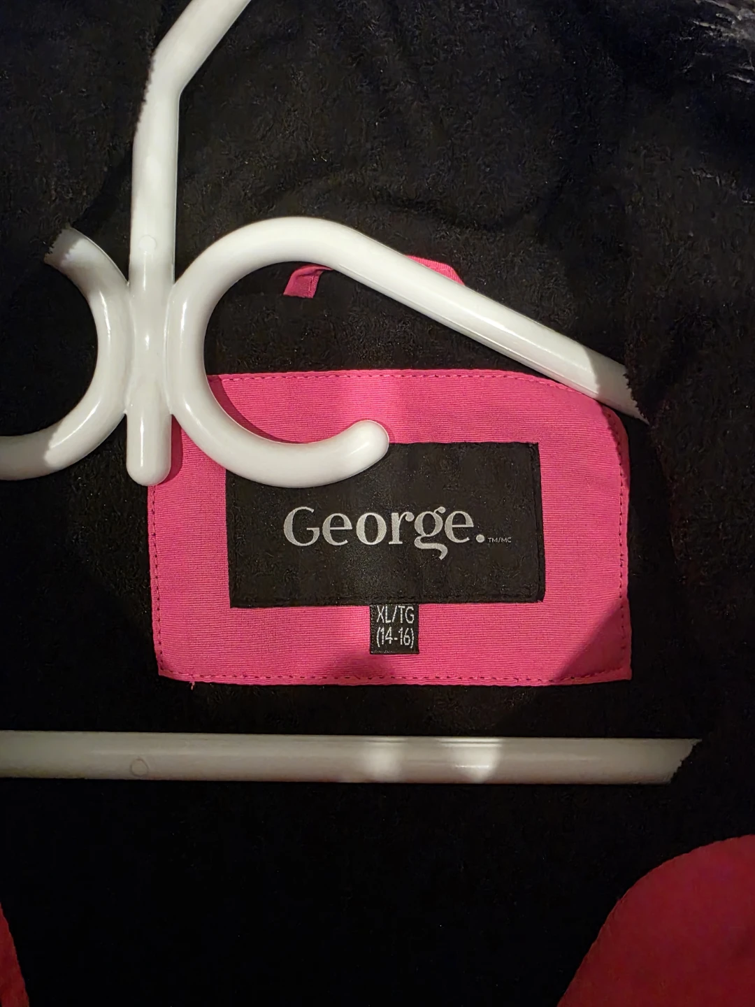 George Pink Puffer Coat XL (14-16)