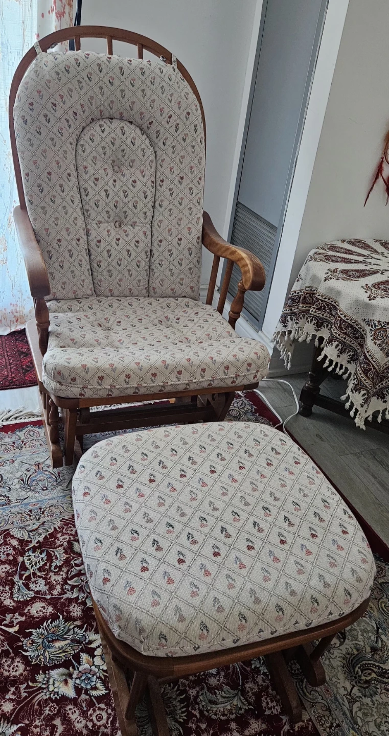 Glider Chair and Ottoman Set