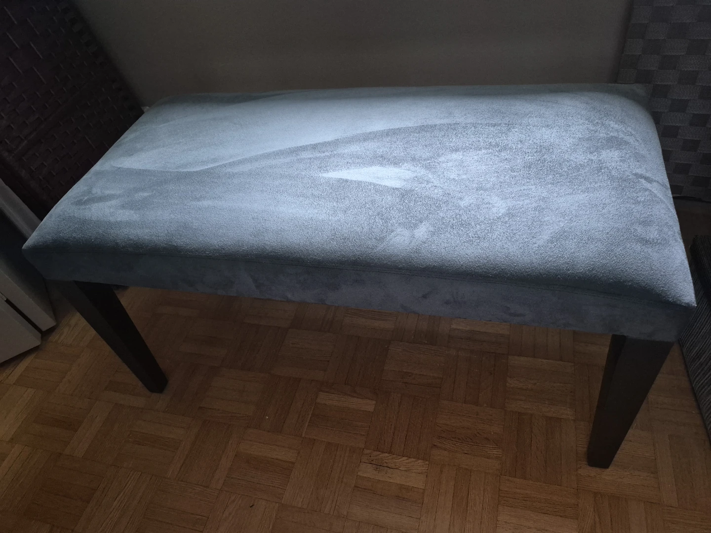 Grey Upholstered Bench - photo 2