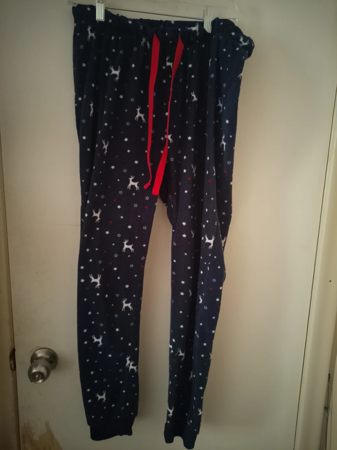 George. Fleece Pajama Pants L/G Navy Deer & Stars