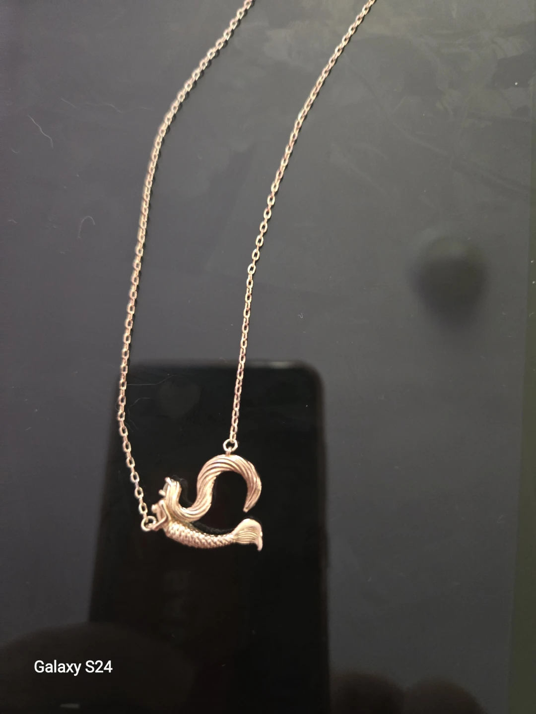 Rose Gold Coloured Necklace with Fish Pendant - photo 2