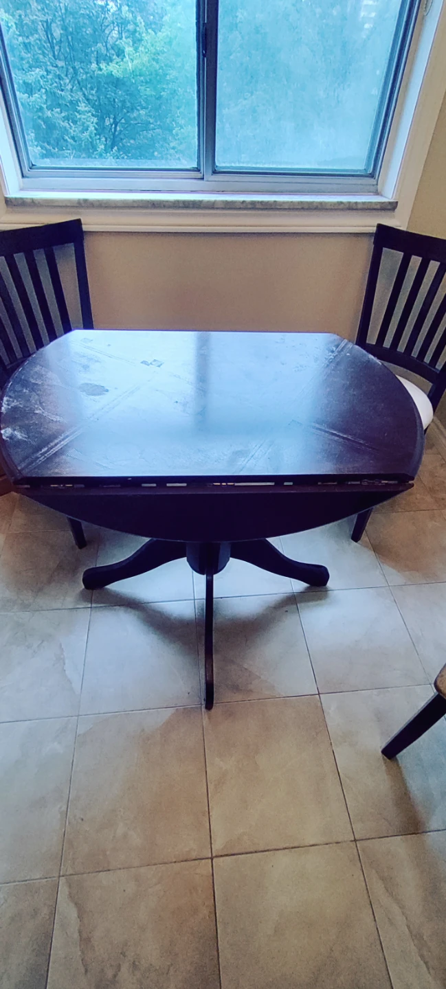Drop Leaf Dining Table Set with 4 Chairs - photo 3