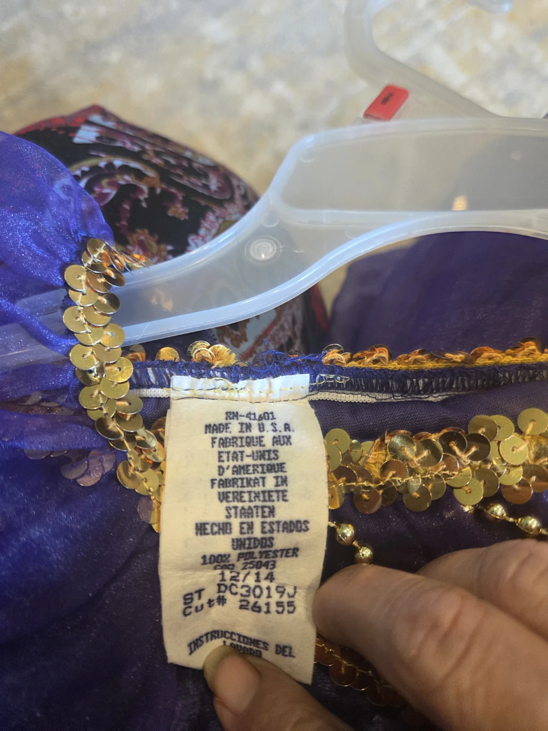 Purple Jasmine Costume - Child Size 12/14 - photo 2