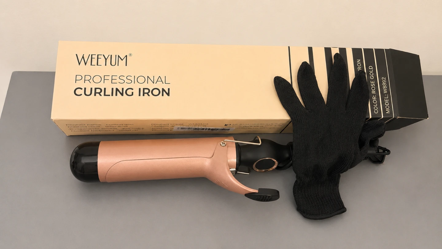 WEEYUM Professional Curling Iron - Rose Gold