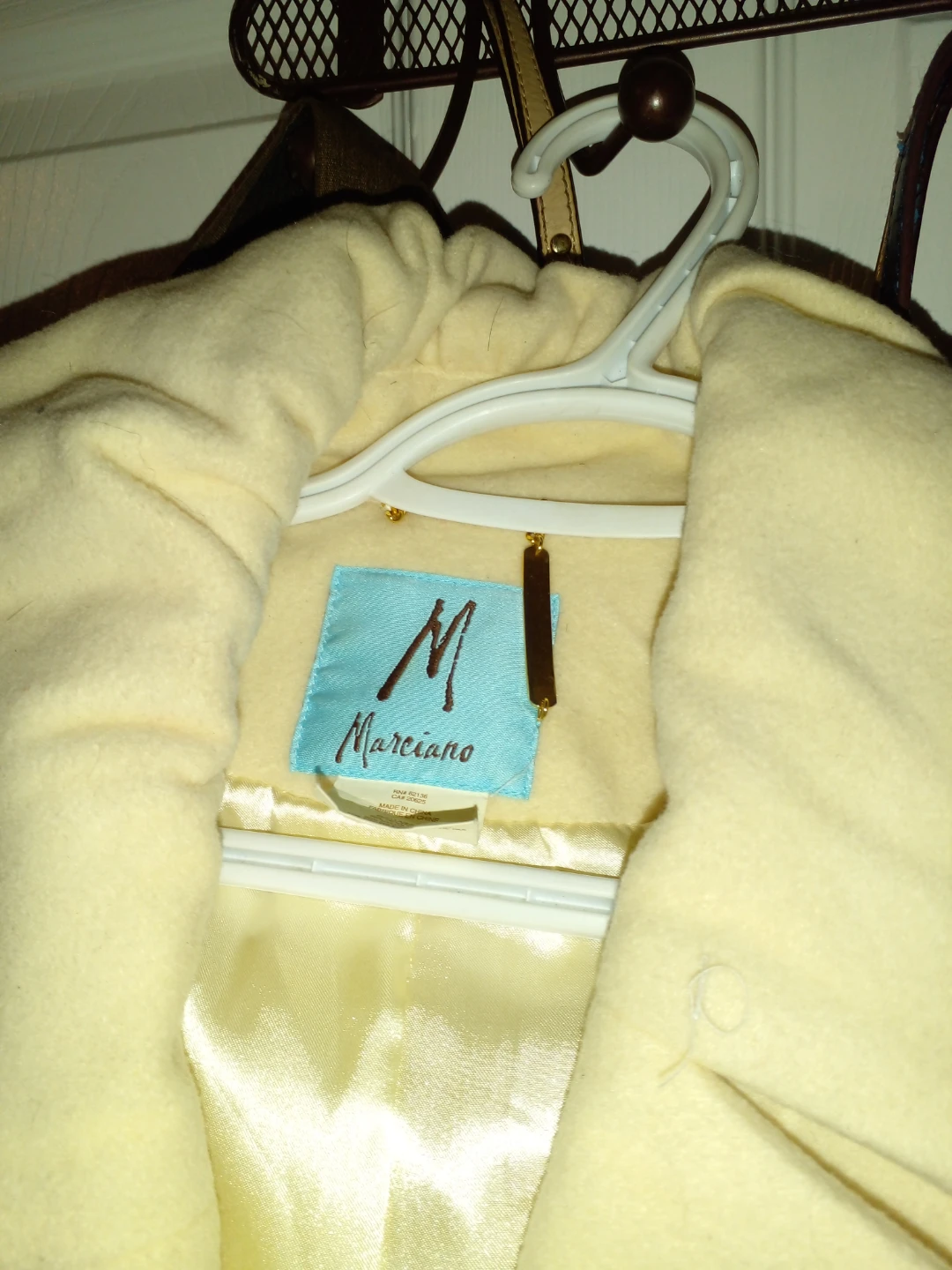 Cream Marciano Wool Blend Coat - photo 2