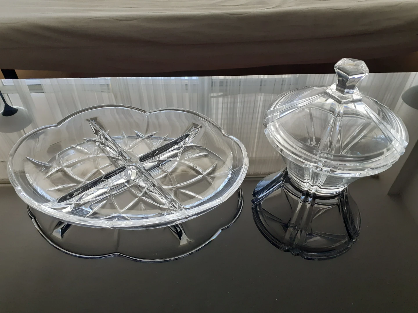 candy dish and divided tray set