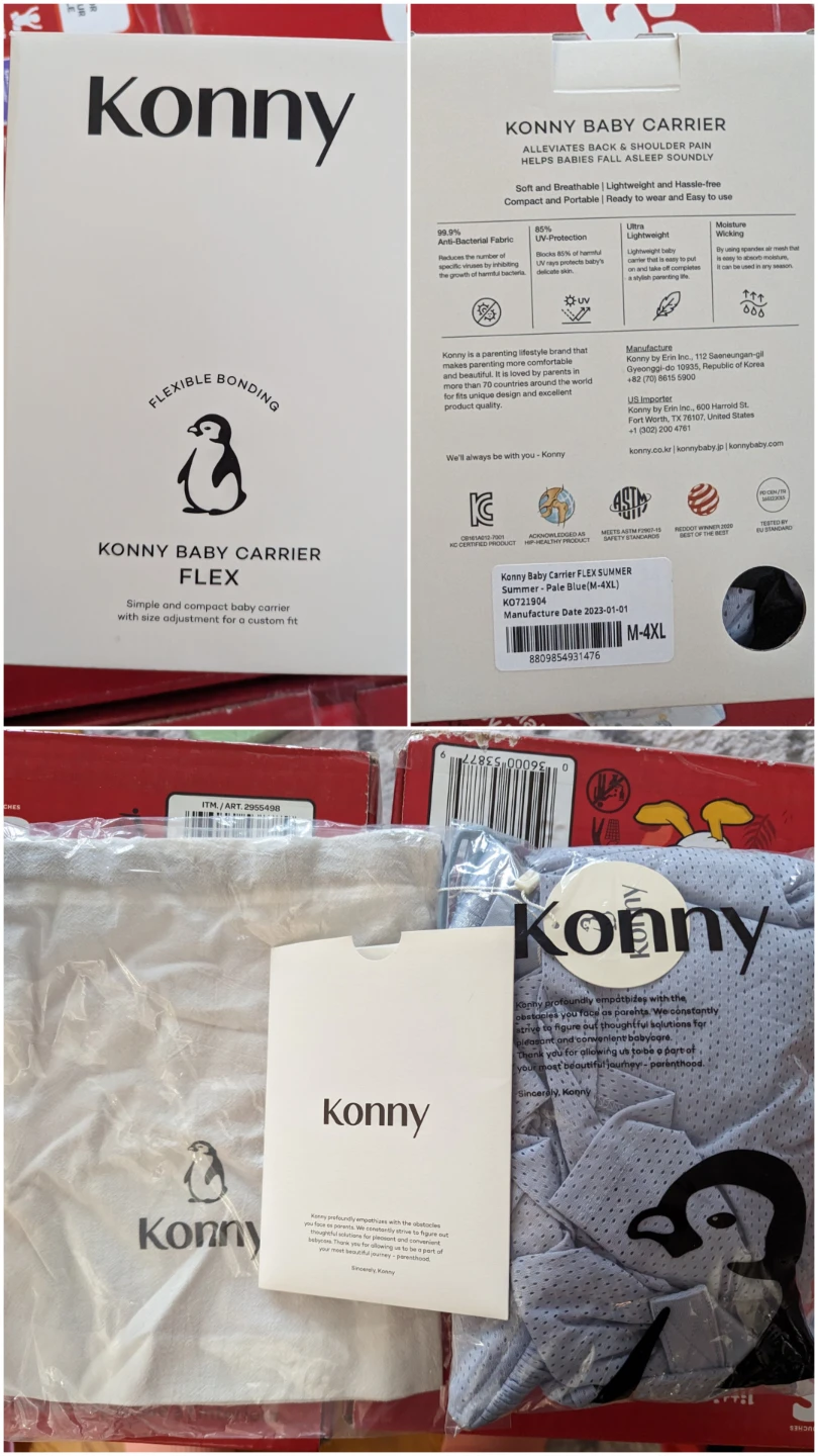 Konny Baby Carrier Flex Summer M-L Pale Blue - photo 2