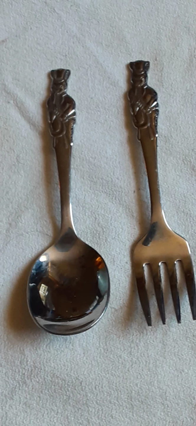 Royal Doulton "Bunnykins" Spoon and Fork Set - photo 2