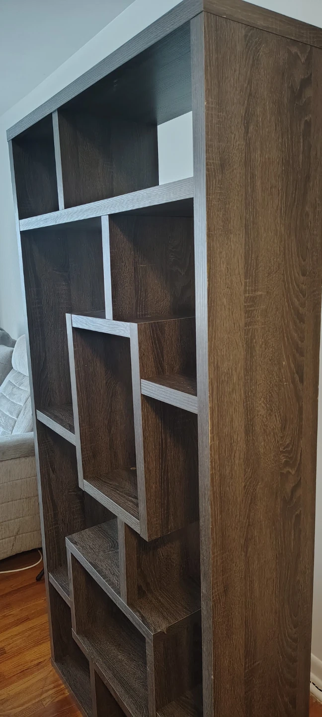 ​Librero Moderno Asimétrico / Estantería Organizadora Gris - photo 4