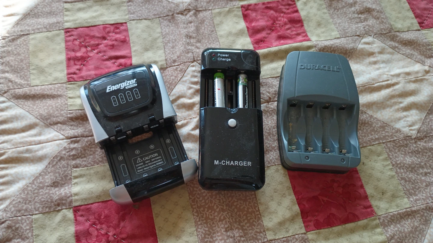 Energizer, M-Charger, and Duracell Battery Chargers