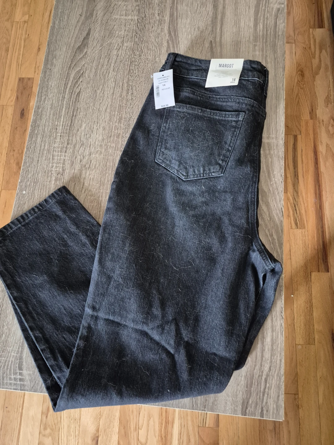Black Margot High Rise Tapered Jeans - Size 14