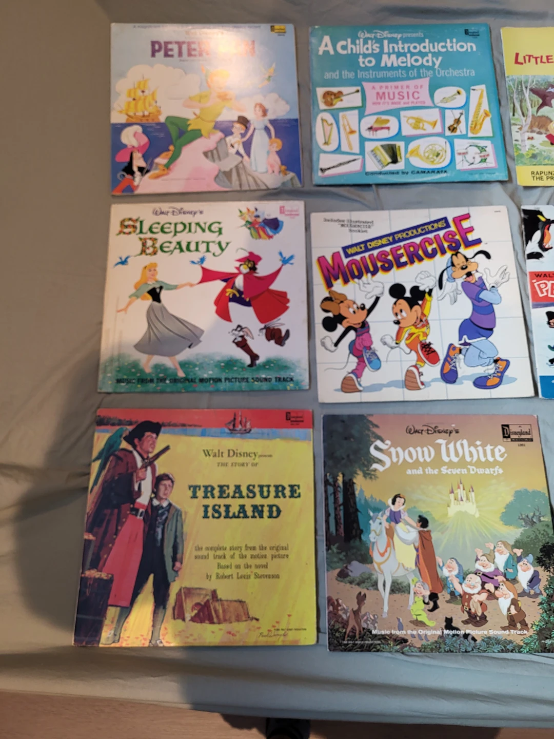 Vintage Walt Disney Vinyl Record Collection Set of 12 - photo 2