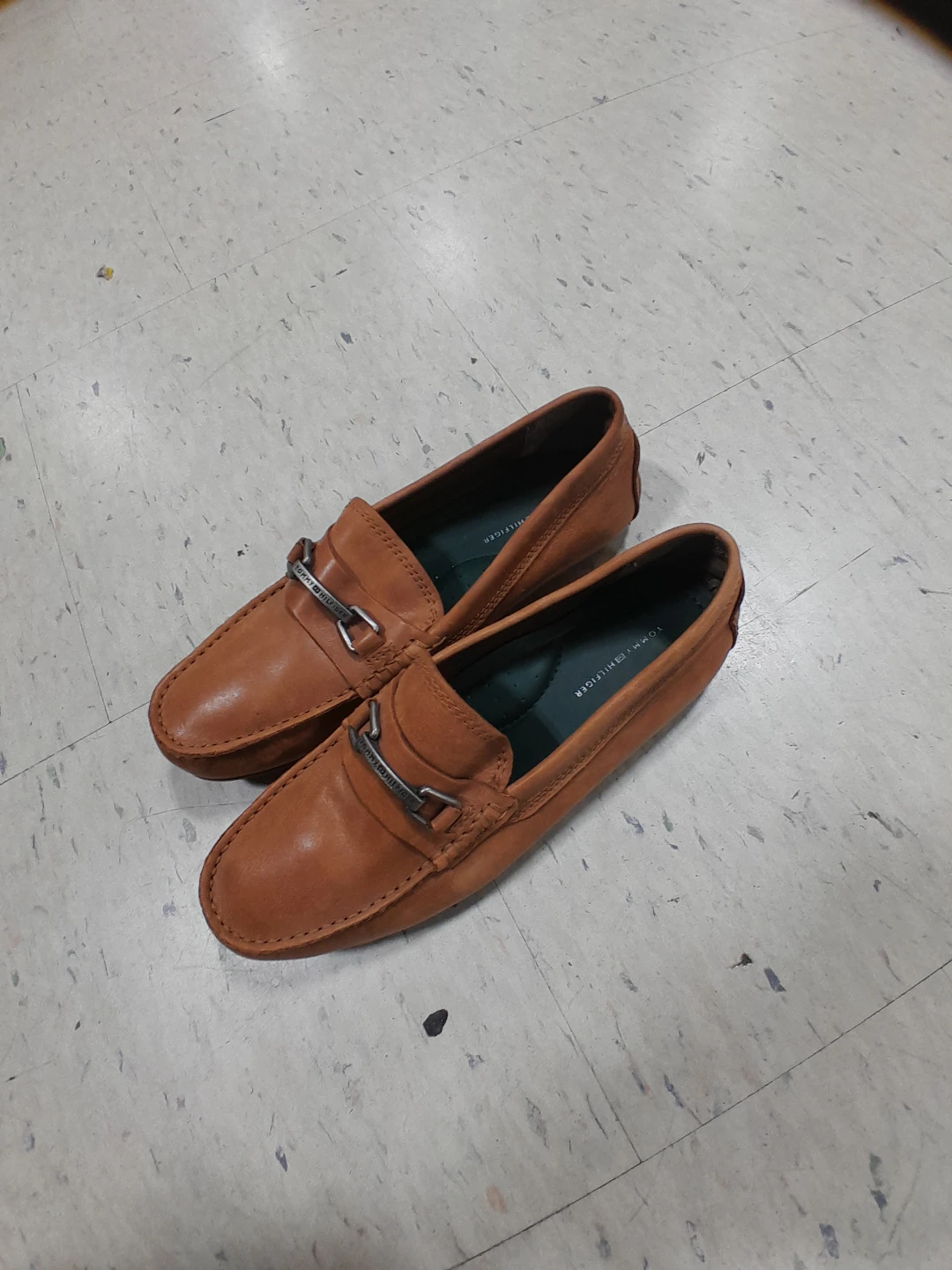 Tommy Hilfiger Brown Leather Loafer Shoes Men's  Size 9 - photo 2