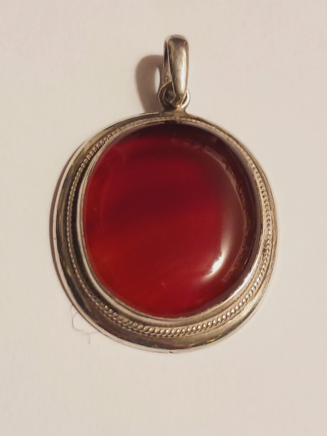 Sterling Silver 925 Genuine Carnelian Gemstone Pendant - photo 2