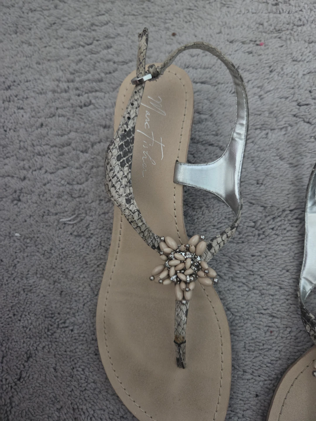 Marc Fisher Women's Snake Skin Sandals
