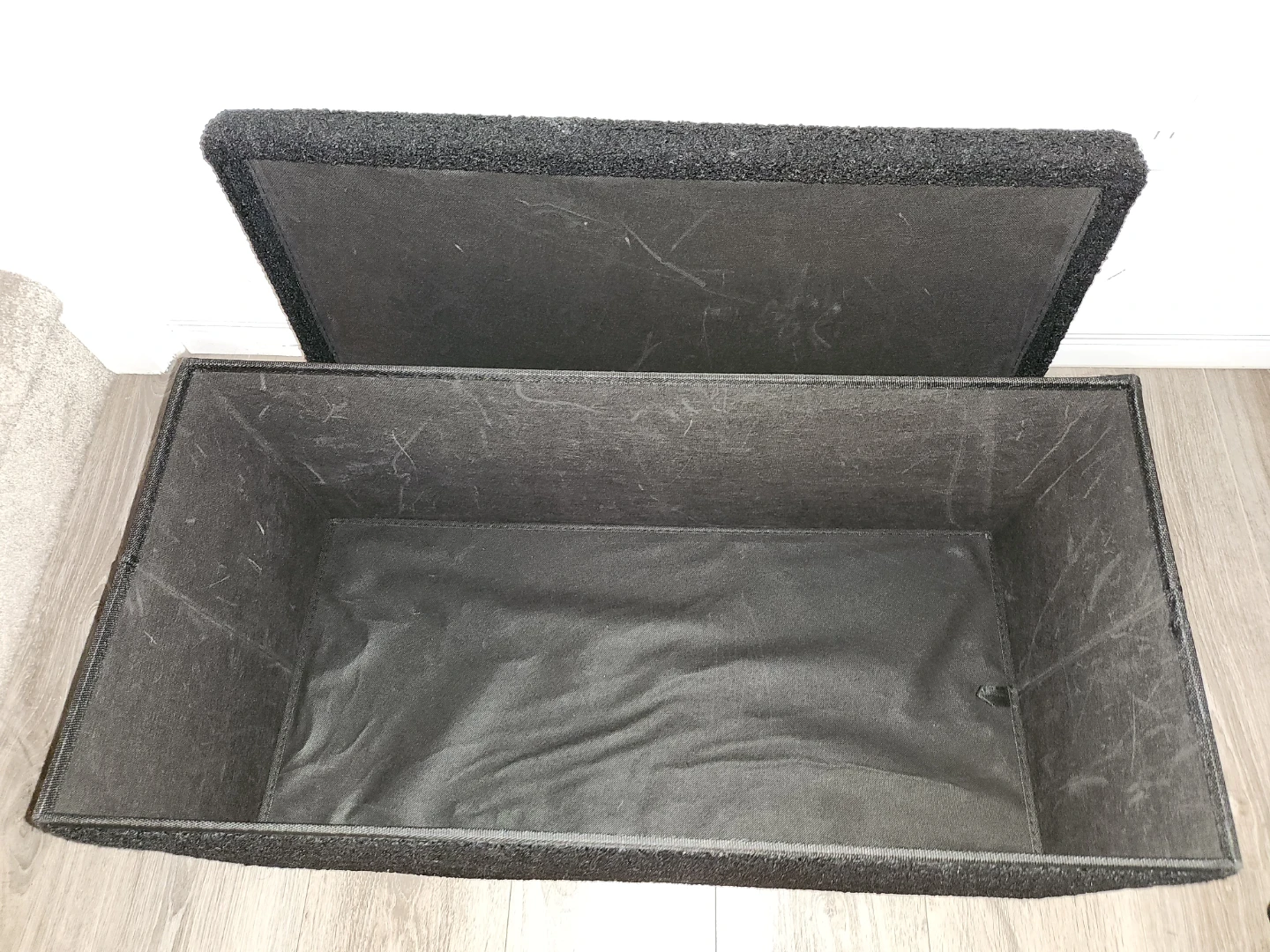 Black foldable storage ottoman - photo 3