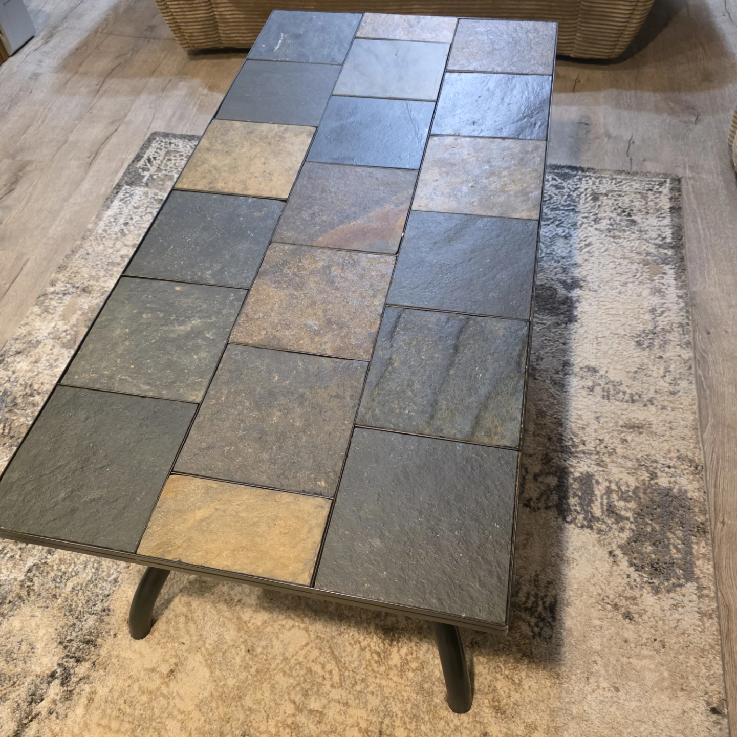 Slate Tile Top Coffee Table and end table