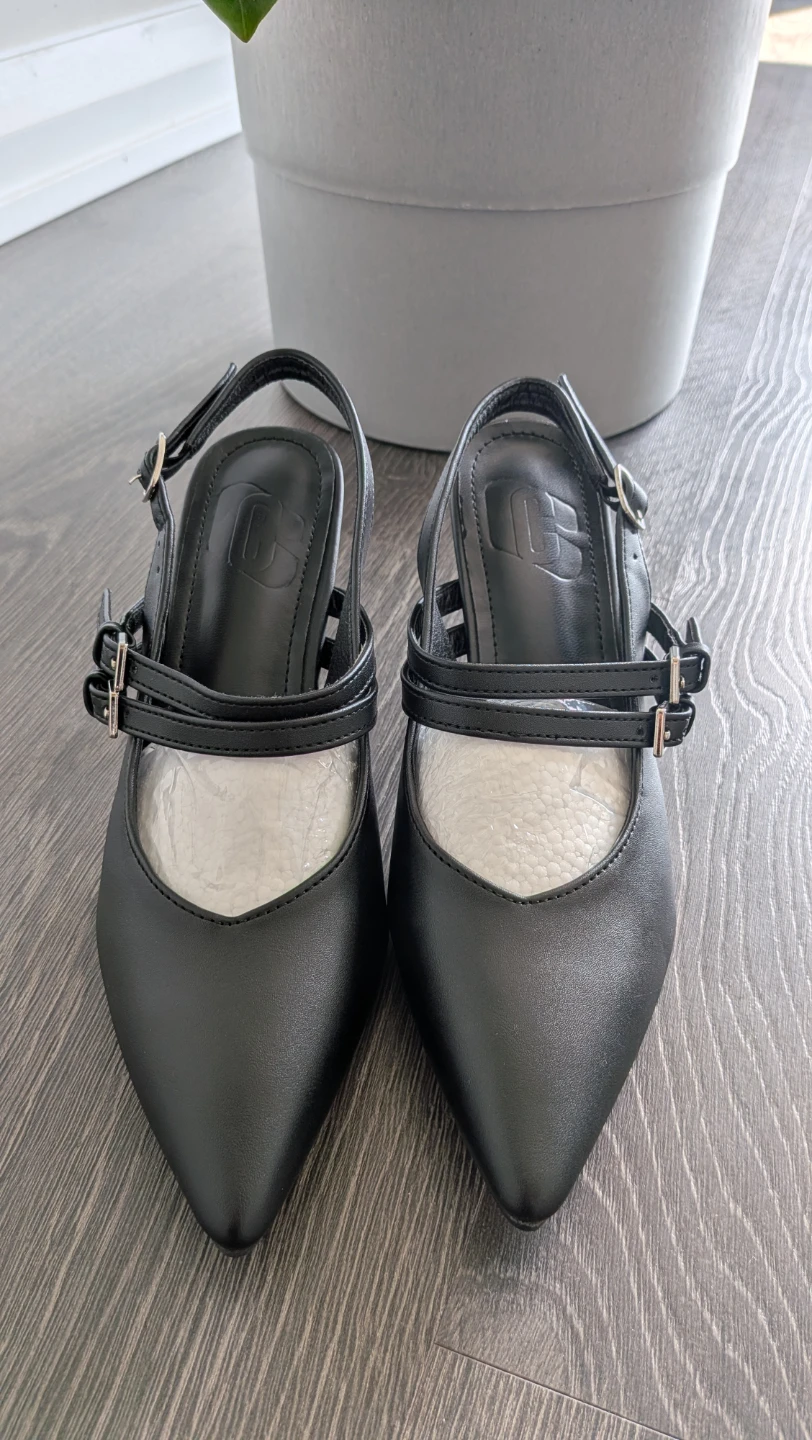 Black Slingback Heels