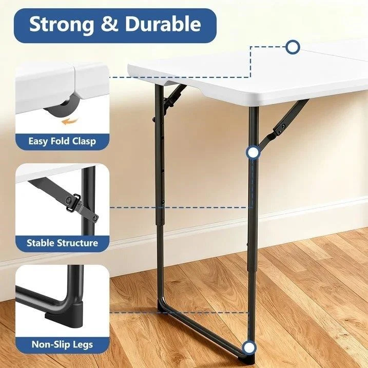 BN<> Folding Table - White Plastic - photo 3