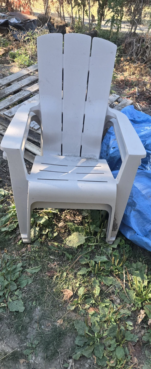 Plastic Adirondack Chair - Beige FREE DELIVERY