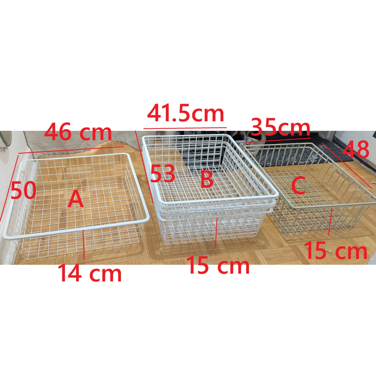 Metal Wire Basket Organizer Bins Chest Freezer Storage