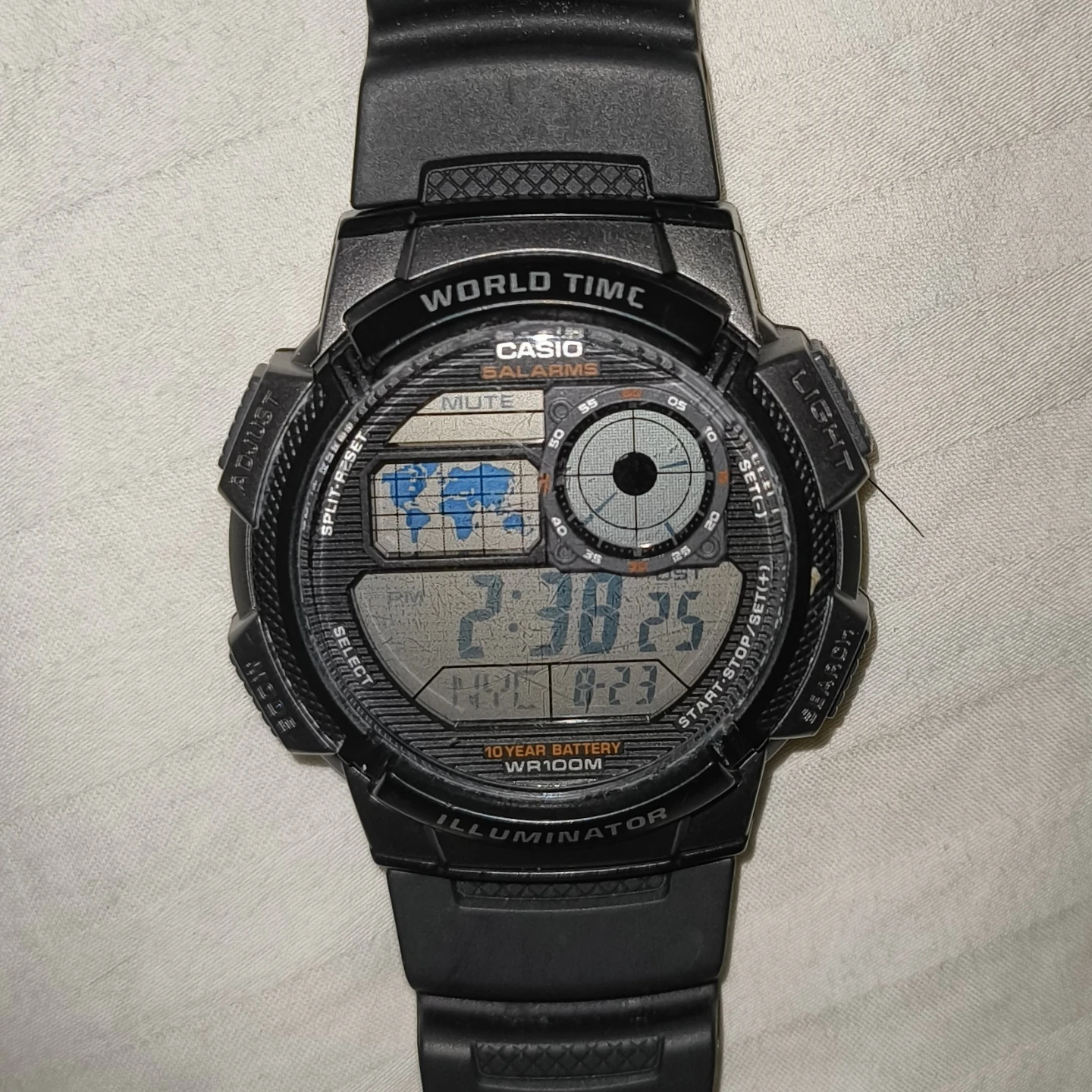 Casio World Time Digital Watch ae-1000w