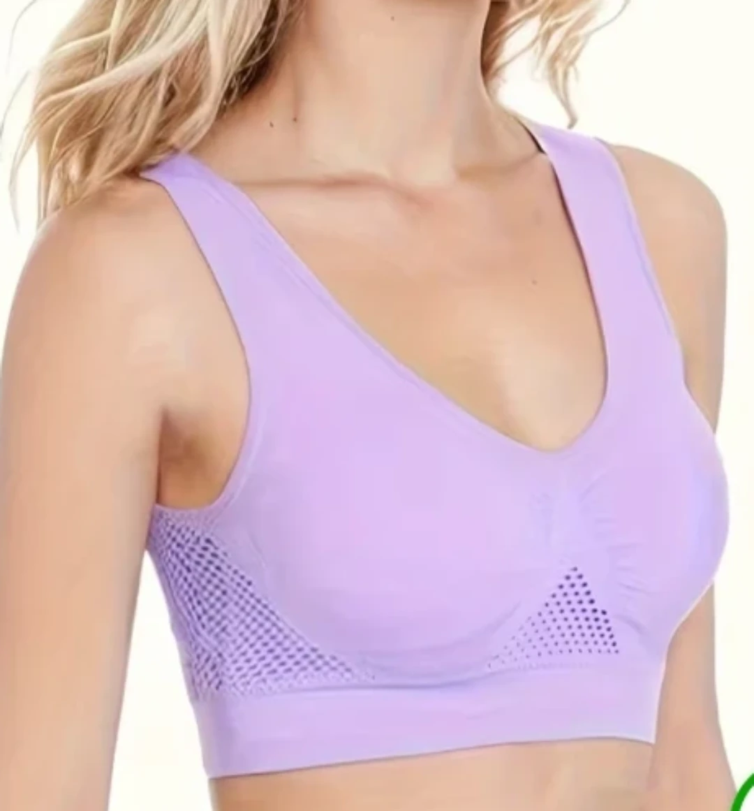 Set of 2 sports bras black and purple - photo 2