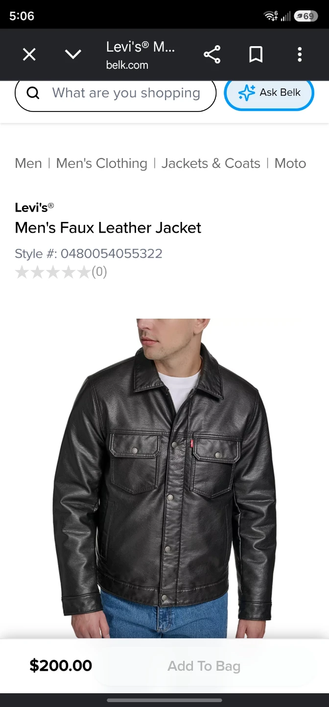 Levi's Men's Faux Leather Jacket