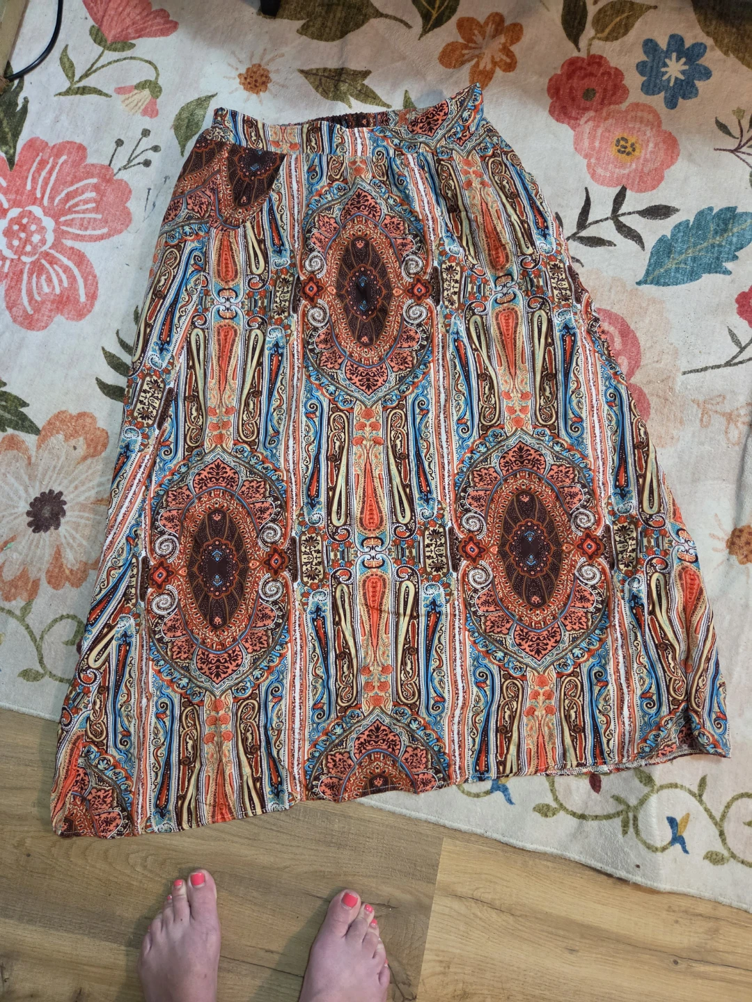 Boho Print Maxi Skirt