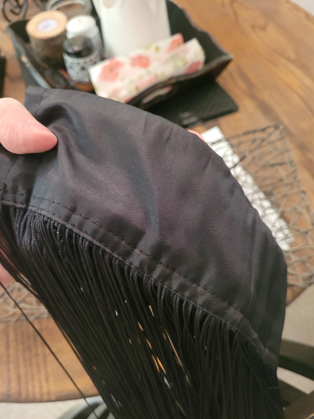 Black Beaded String Curtain - photo 2