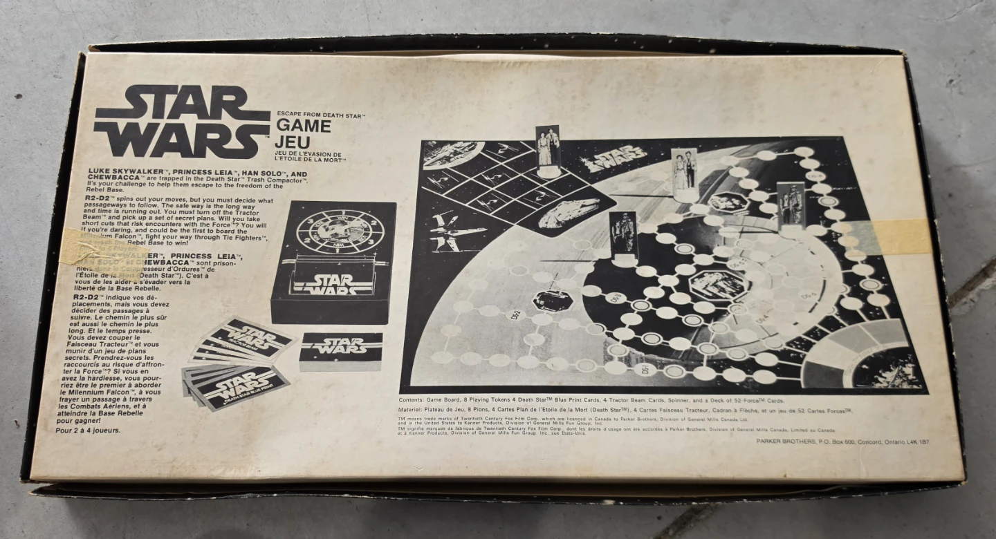 Star Wars Escape from Death Star Board Game Parker Brothers 1977 - photo 2