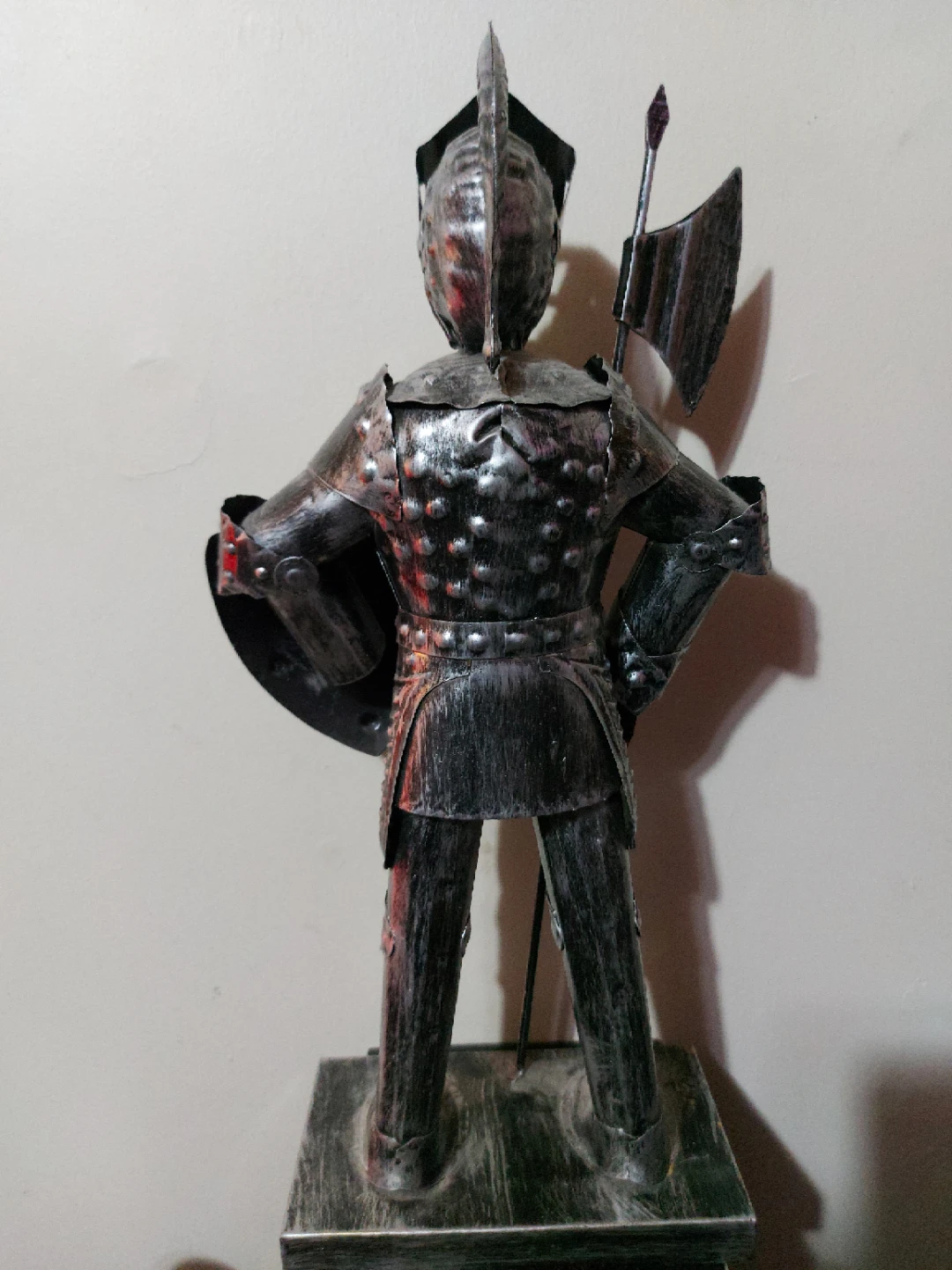 Metal Knight Figurine with Axe and Shield - photo 2