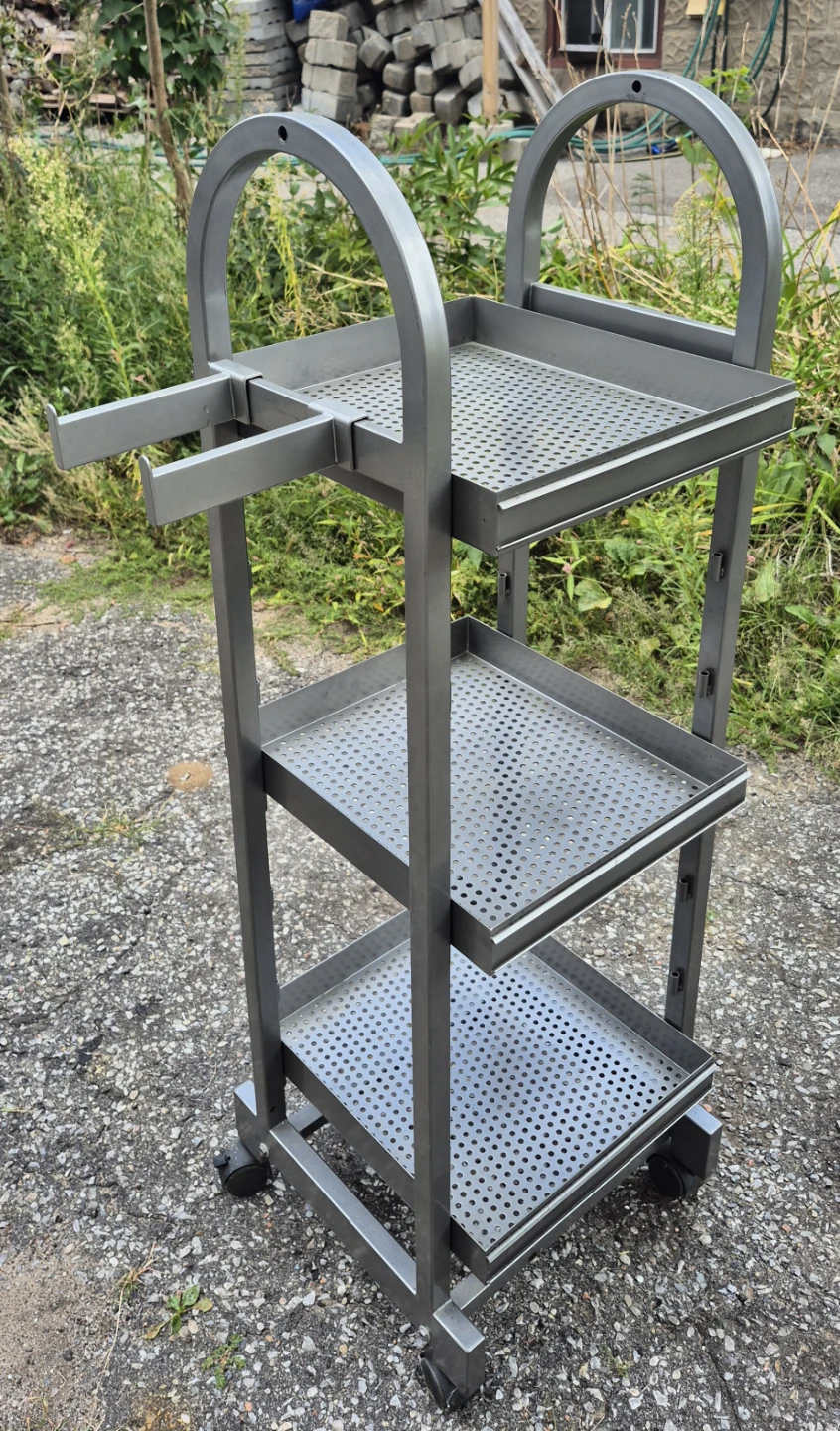 Metal 3-Tier Utility Cart with Wheels