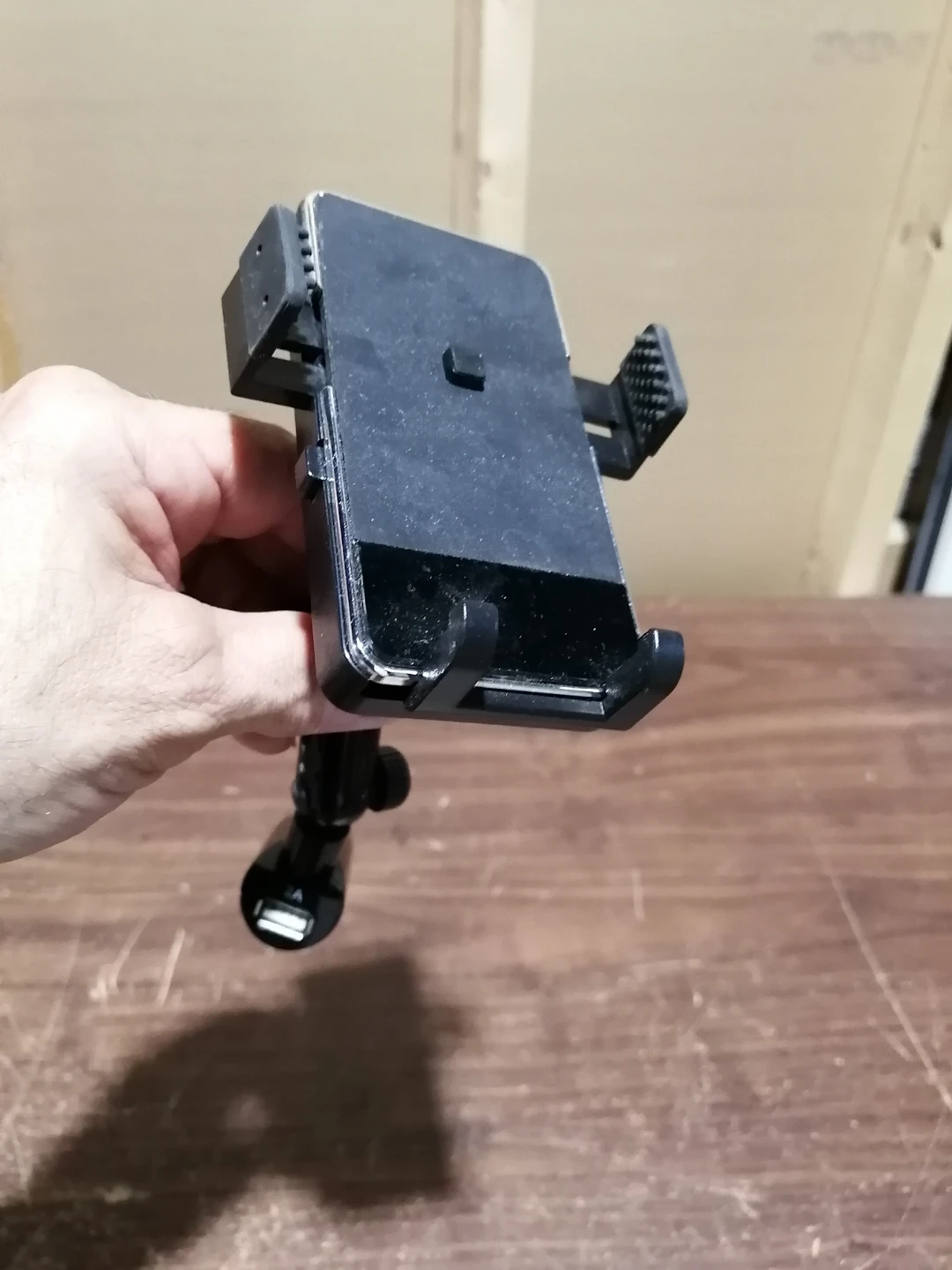 Black Car Phone Mount with Charger - photo 3