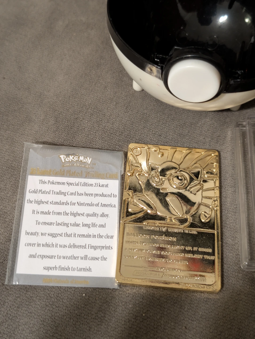 1999 BK Pokémon Jiggly Puff 23K Gold-Plated Card - photo 3