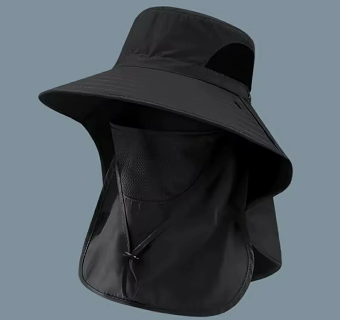 Sun Hat with Removable Face Mask and Neck Cover - photo 2