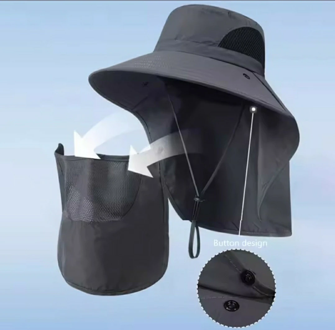 Sun Hat with Removable Face Mask and Neck Cover - photo 4