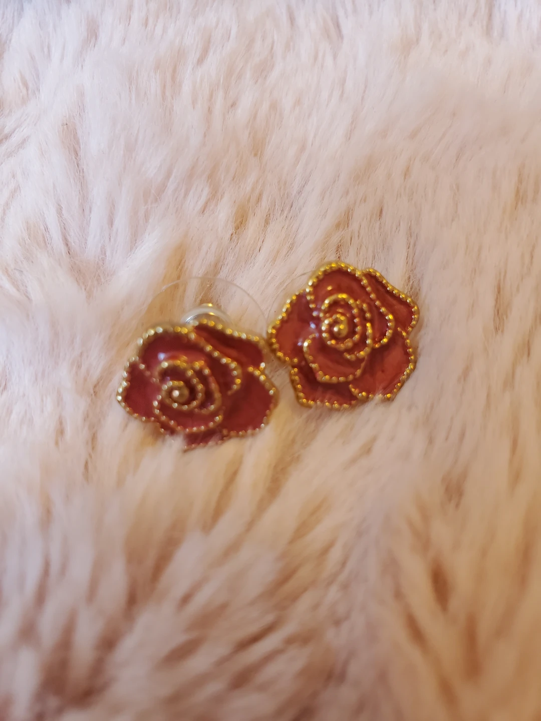 Brand New Rose Stud Earrings