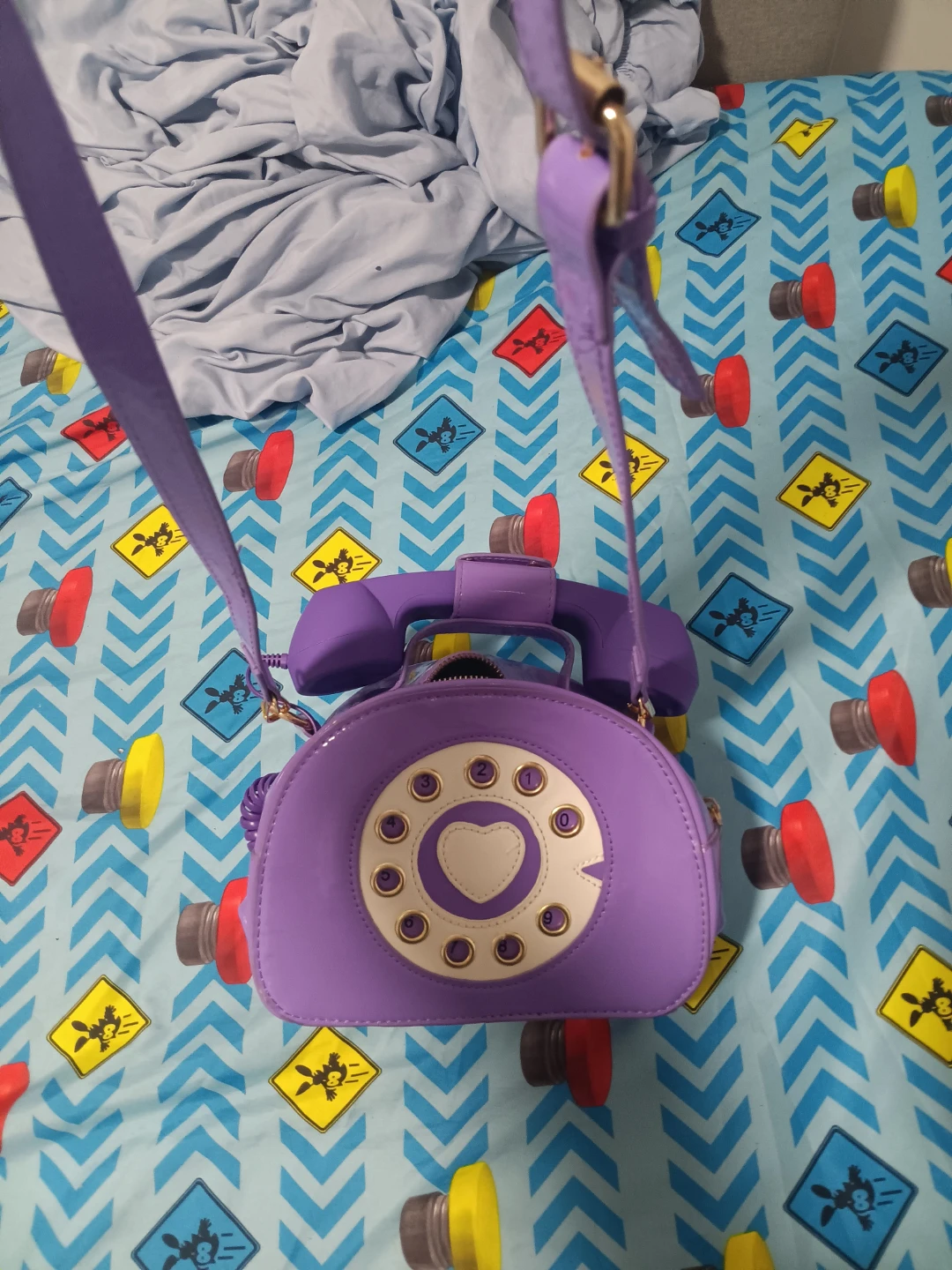 Purple Rotary Bluetooth Phone Shoulder Bag