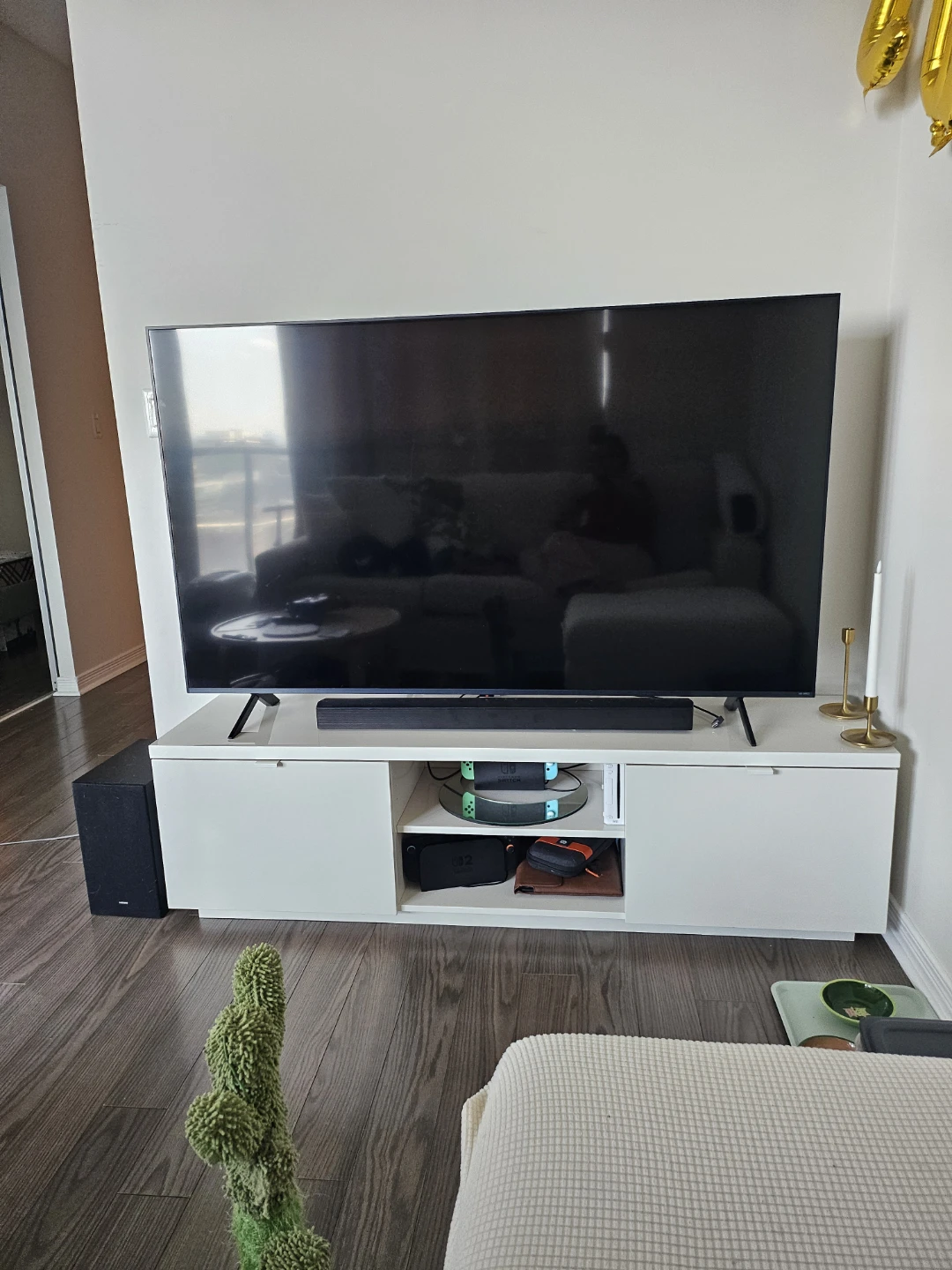 IKEA BYÅS TV Bench - High Gloss White