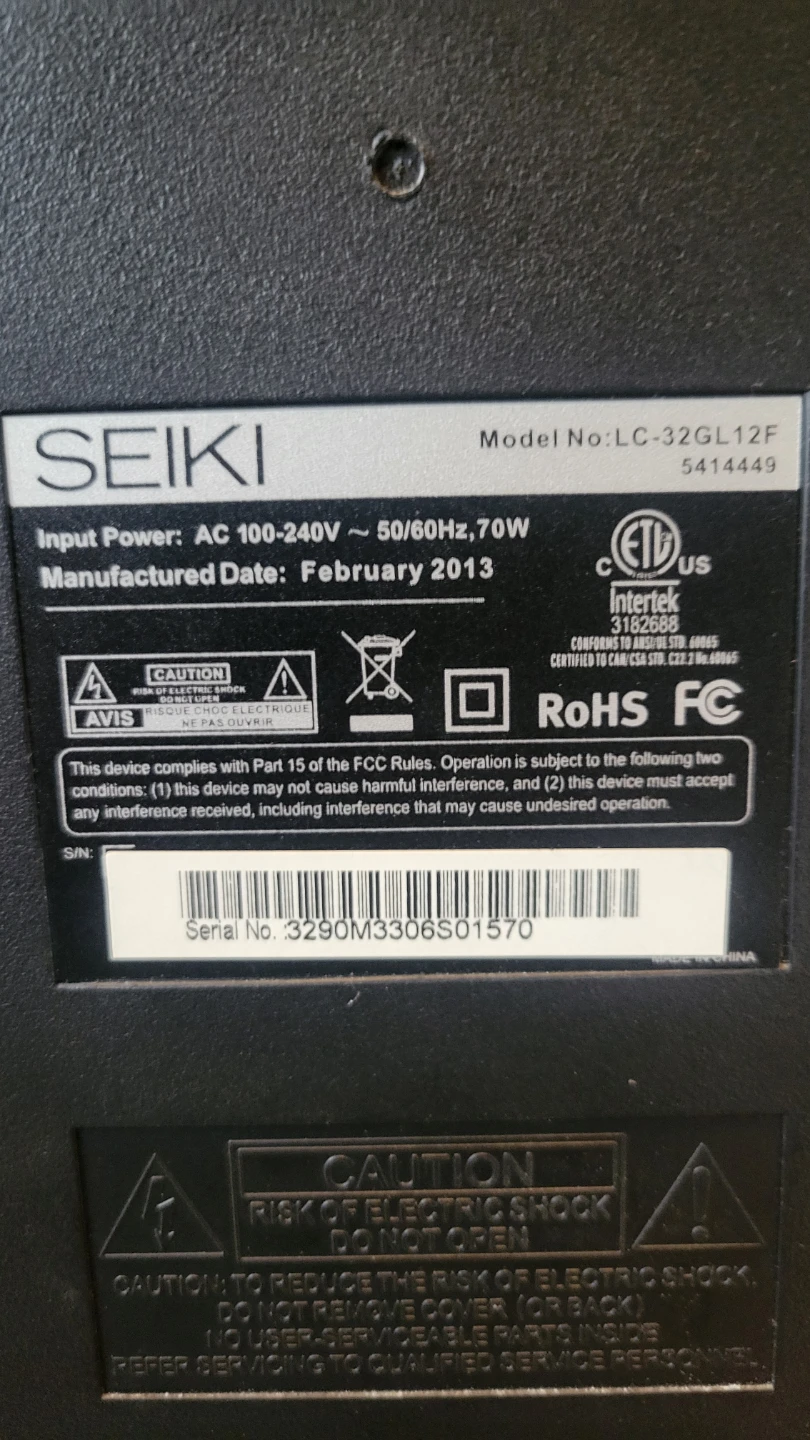 Seiki LC-32GL12F 32" LED TV - photo 3