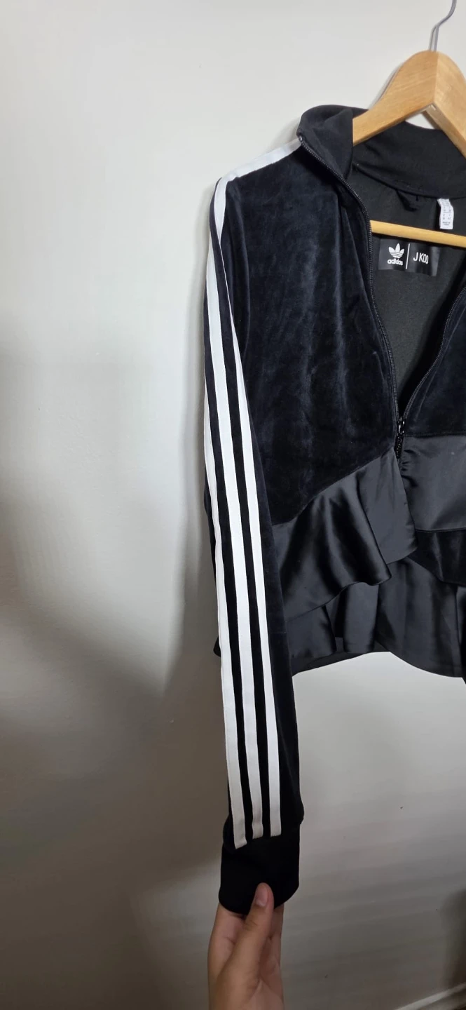 Adidas Velour Track Jacket with Ruffles - photo 2