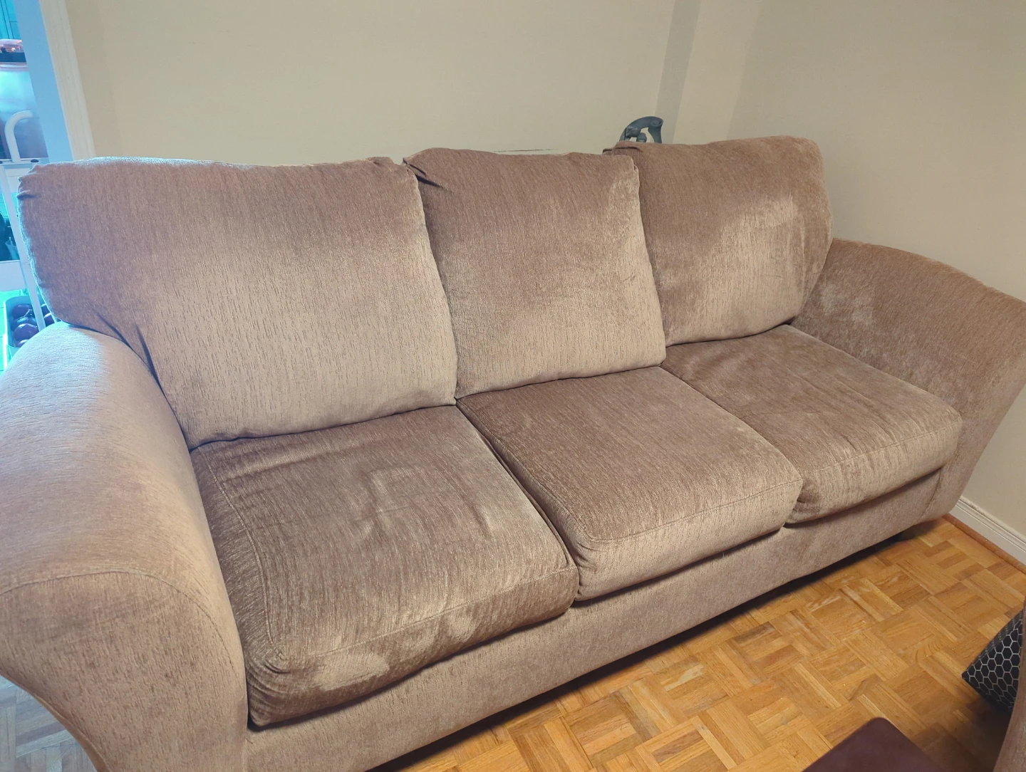 3-Seater Sofa - 2 Seater Sofa Beige Fabric