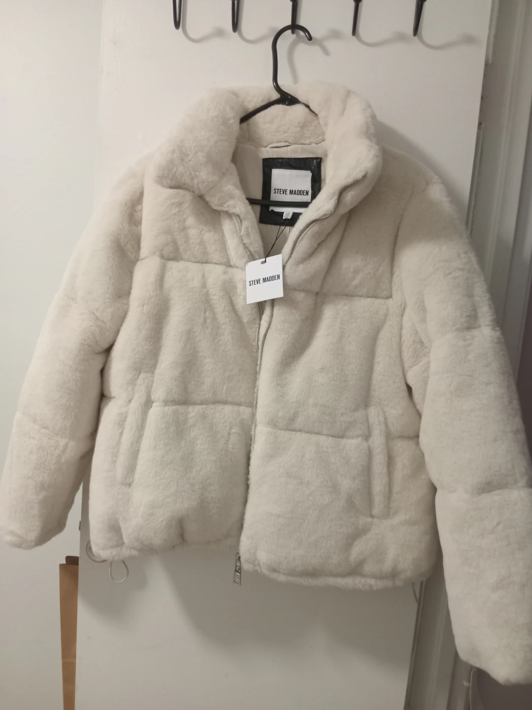 Steve Madden Puffer Jacket - Cream - Size L