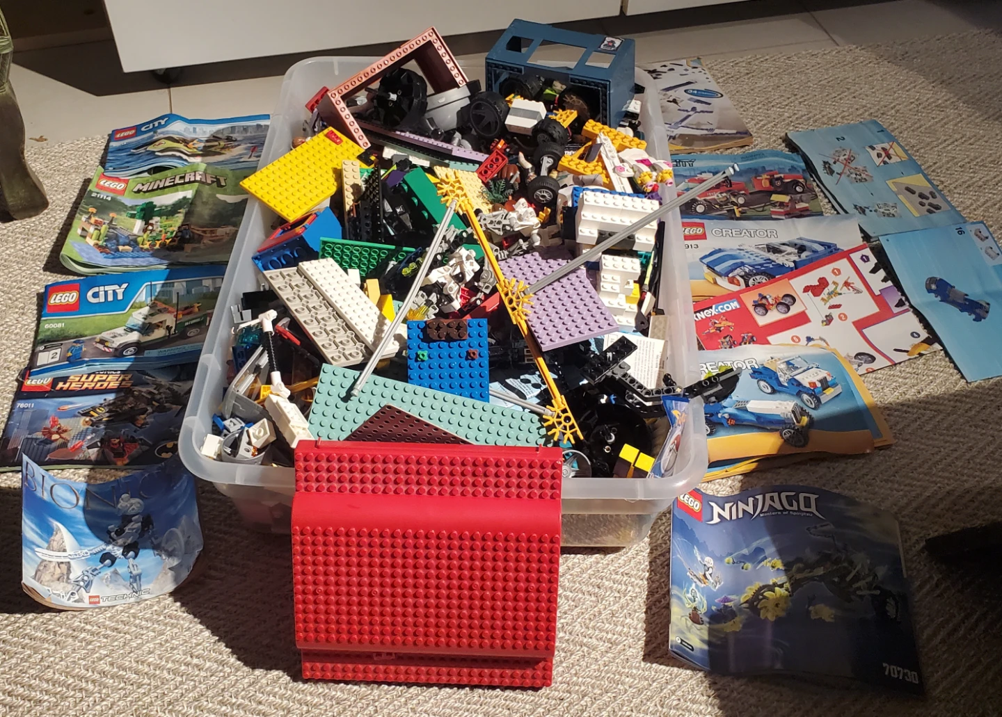 Lego and assortment of blocks